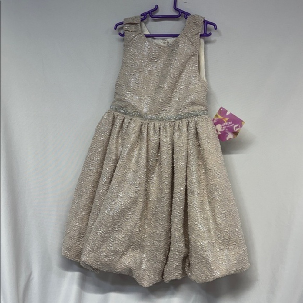 Blueberi Boulevard lined Sparkling Sleeveless Dress